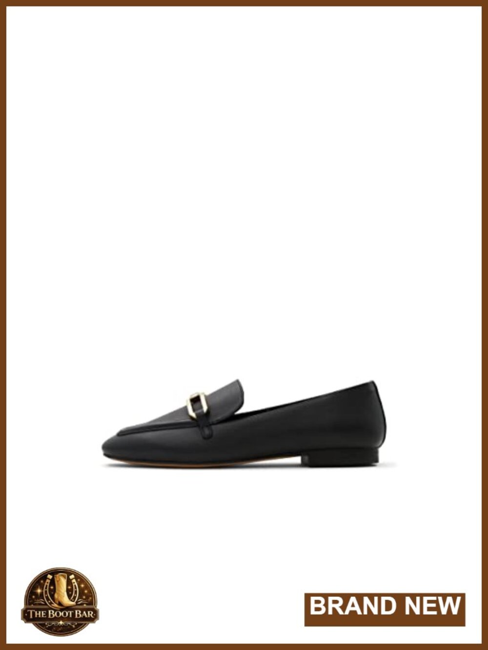 Leather Flat Loafers Slip-On Square Toe Casual